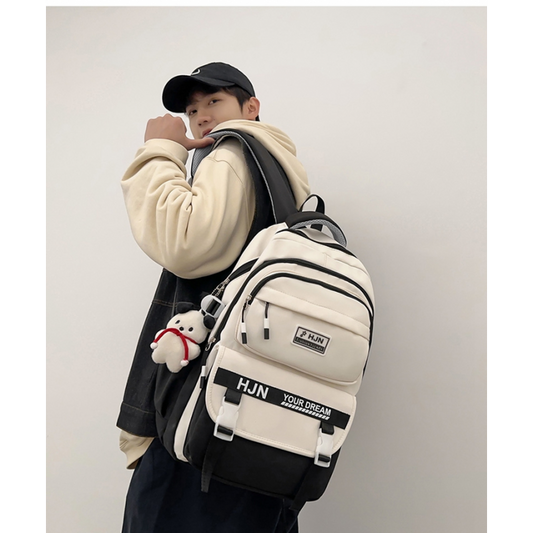 Academy Style Waterproof School Book Bag (Black)