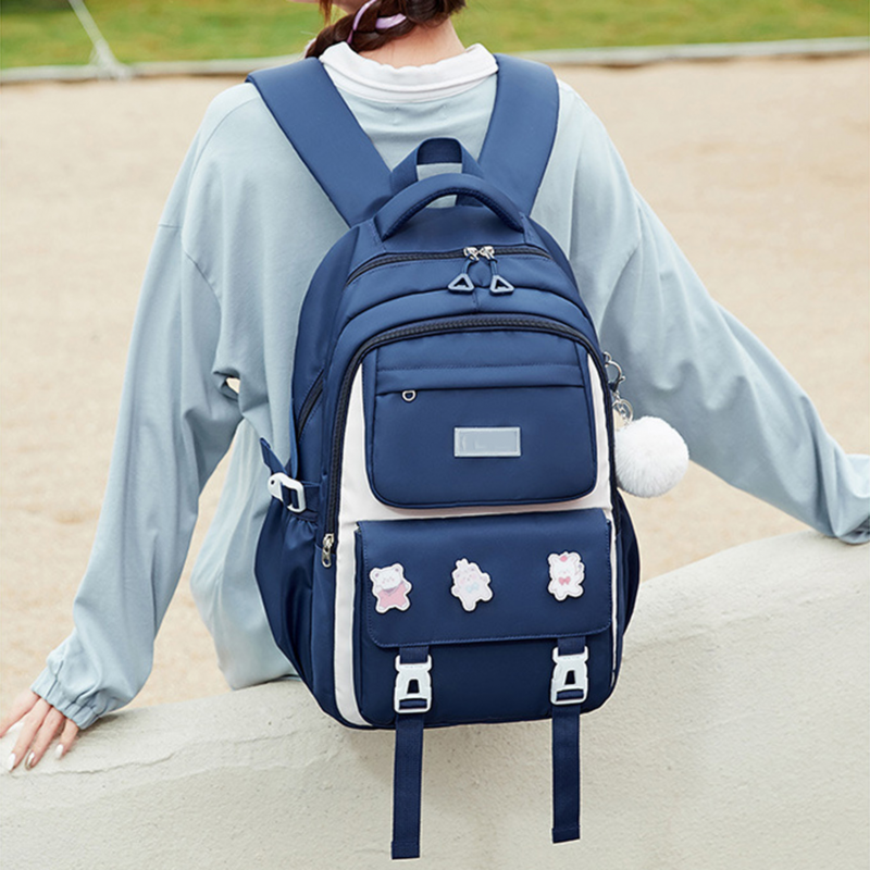Kids Backpack Children School Bags Waterproof School Book Bag (Blue)