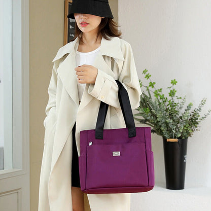 Women Shopping Shoulder Bag (purple)