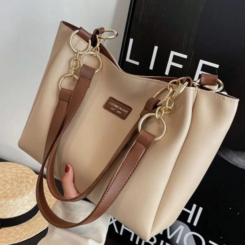 Women PU Leather Handbags (Black)
