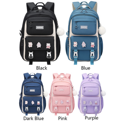 Kids Backpack Children School Bags Waterproof School Book Bag (Blue)