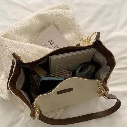 Women PU Leather Handbags (Cream)