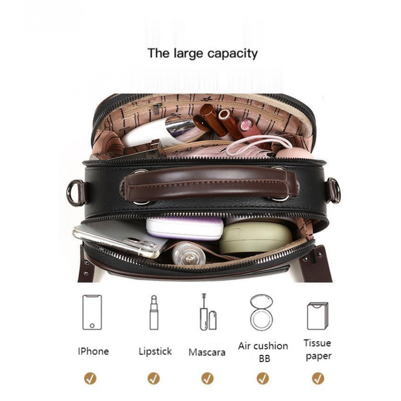 Genuine Soft Leather Handbag (off white)