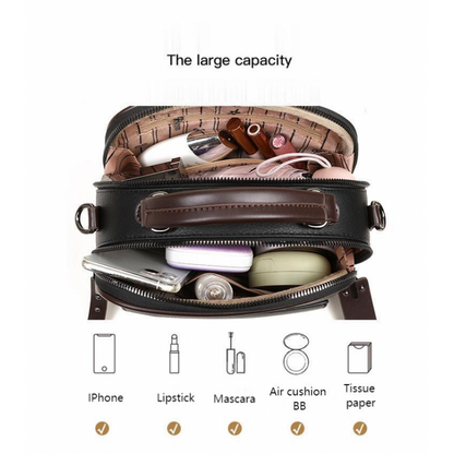 Genuine Soft Leather Handbag (off white)