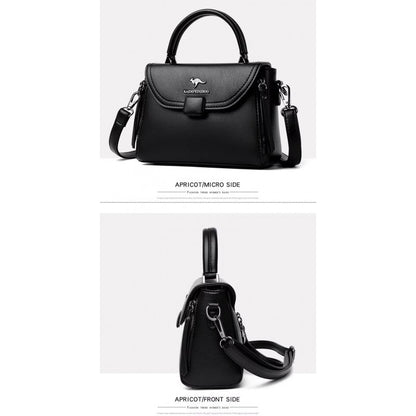 High Quality pu Leather Kangaroo Handbag (Black)