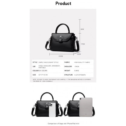 High Quality pu Leather Kangaroo Handbag (Black)