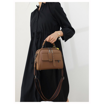 Genuine Soft Leather Handbag (Coffee)