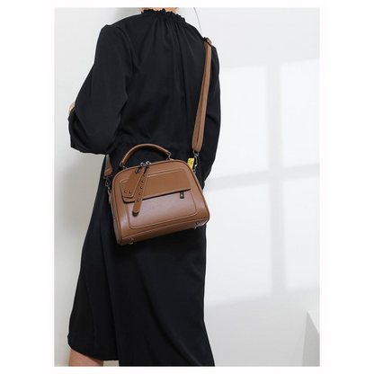 Genuine Soft Leather Handbag (Brown)