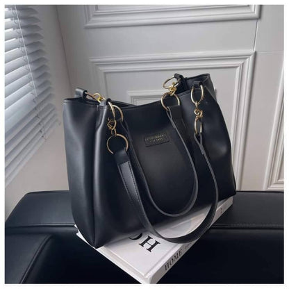 Women PU Leather Handbags (Black)