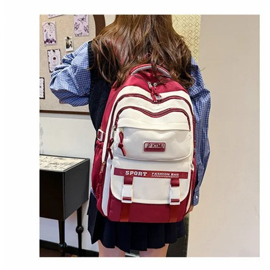 Academy Style Waterproof School Book Bag (Merun)