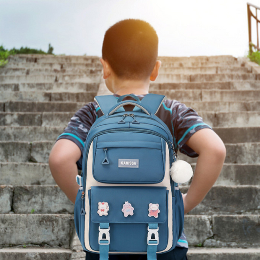 Kids Backpack Children School Bags Waterproof School Book Bag (Blue)