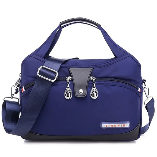 Women Sling Crossbody Bag LargeCapacity Oxford Cloth Messenger Handbag (blue)