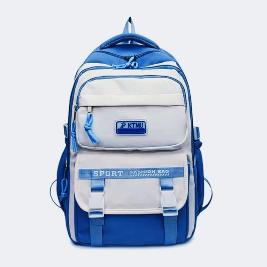 Academy Style Waterproof School Book Bag (Blue)