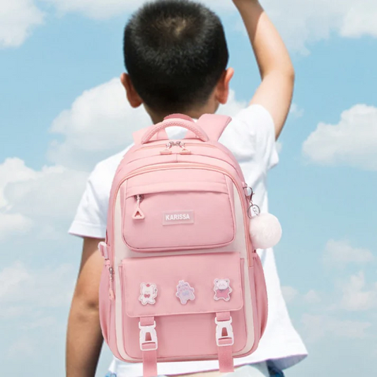 Kids Backpack School Bags Waterproof (Baby Pink)