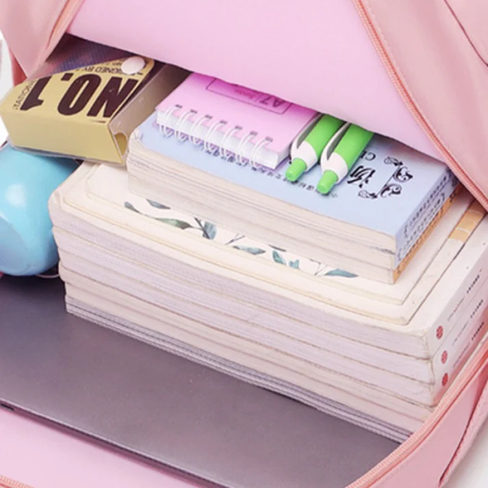 Kids Backpack School Bags Waterproof (Baby Pink)