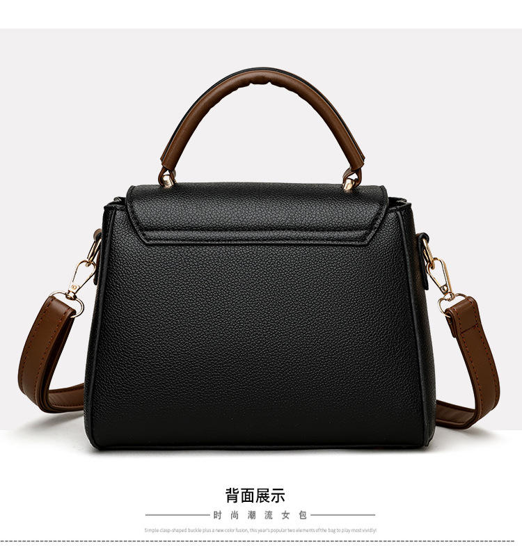 High Quality pu Leather Kangaroo2 Handbag (Black)